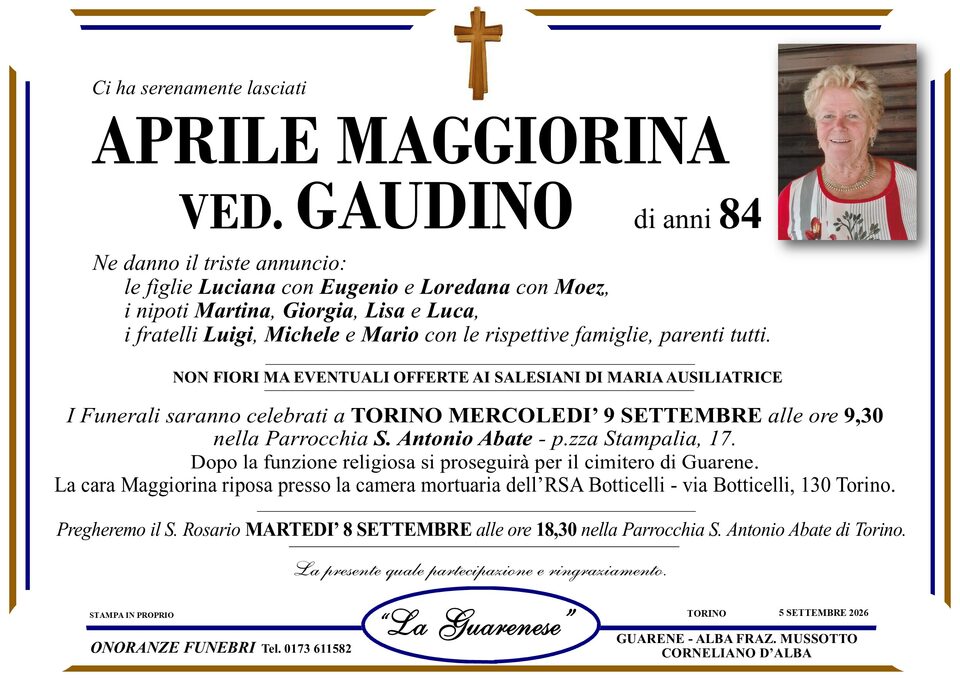Avviso di lutto