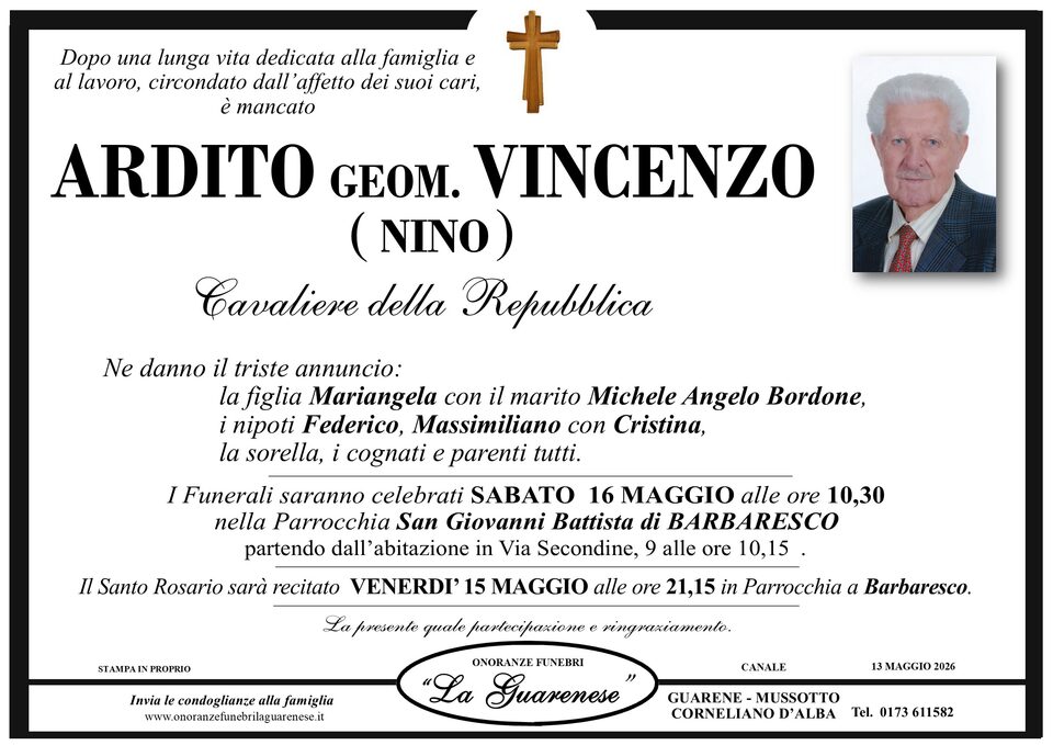 Avviso di lutto