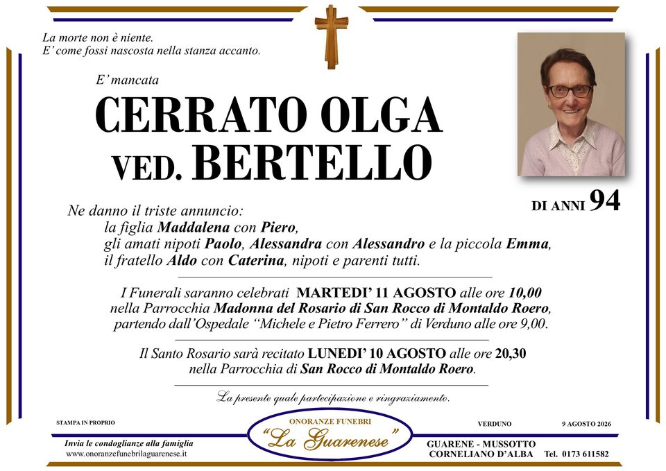 Avviso di lutto