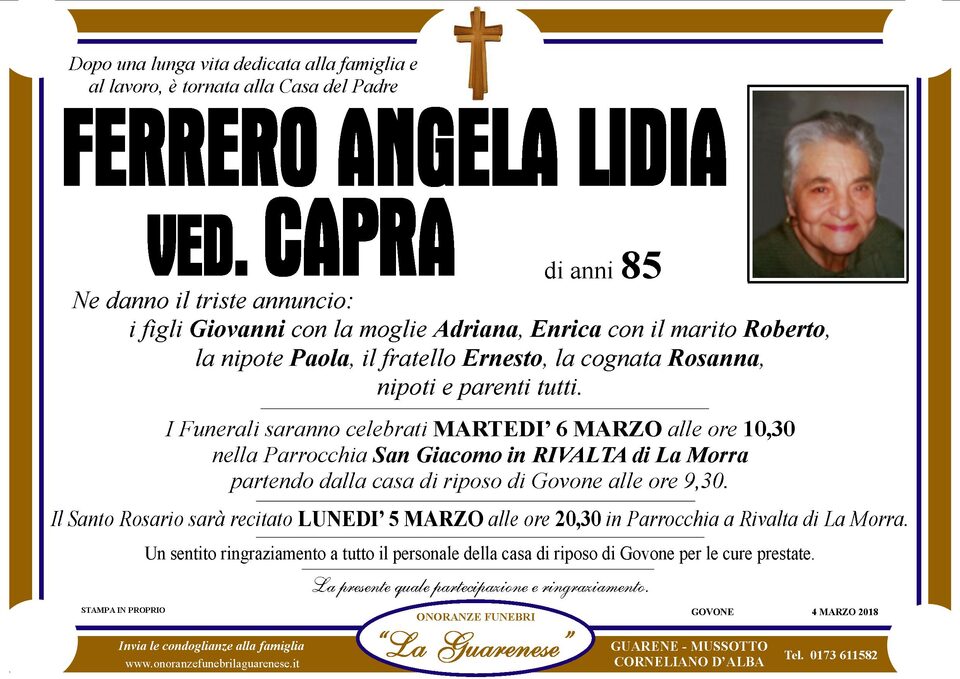 Avviso di lutto