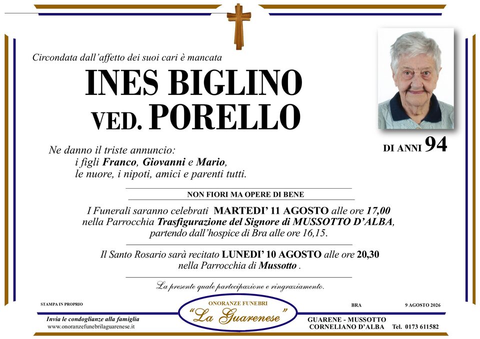 Avviso di lutto