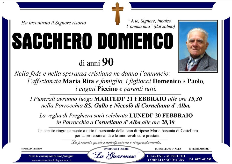 Avviso di lutto
