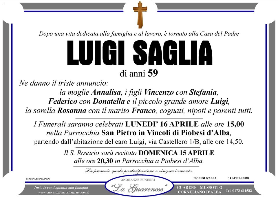 Avviso di lutto