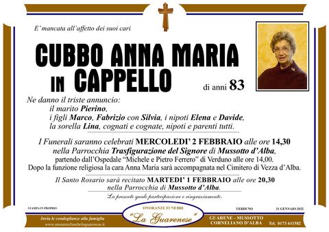 Avviso di lutto