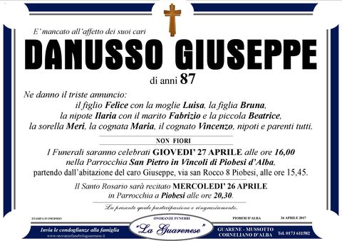 Avviso di lutto