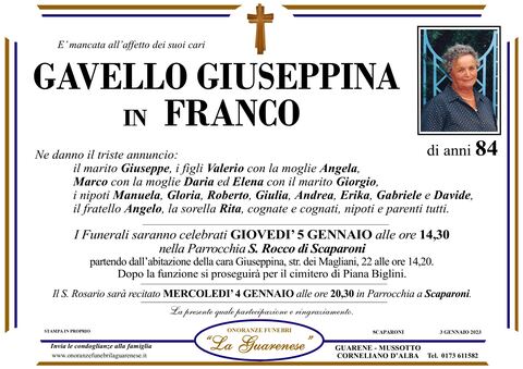 Avviso di lutto