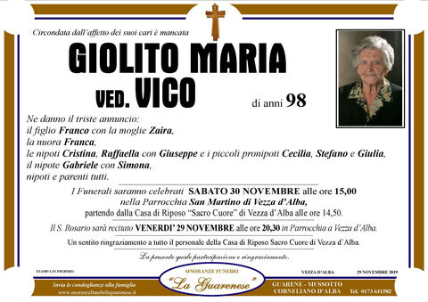 Avviso di lutto
