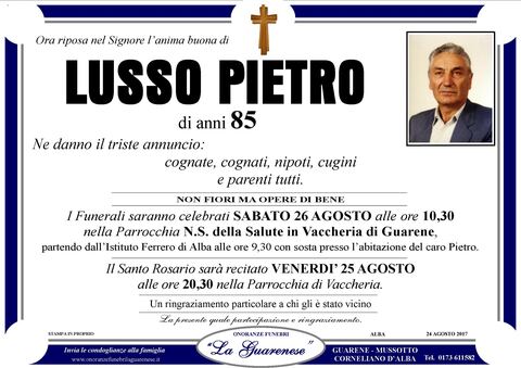 Avviso di lutto
