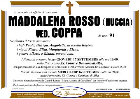 Avviso di lutto