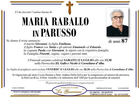 Avviso di lutto