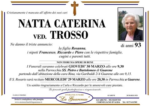Avviso di lutto