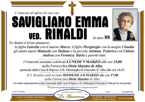 Avviso di lutto