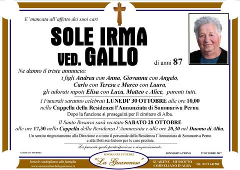 Avviso di lutto
