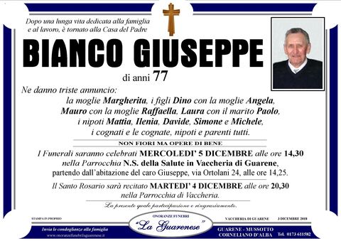 Avviso di lutto