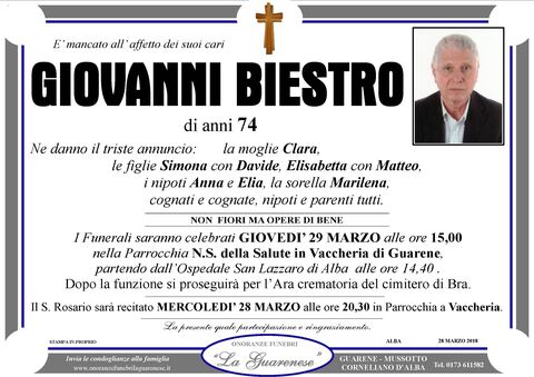 Avviso di lutto